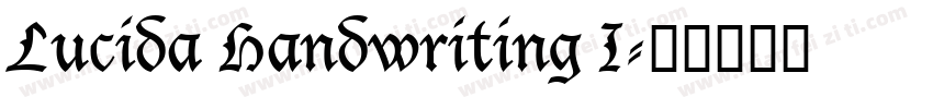 Lucida Handwriting I字体转换